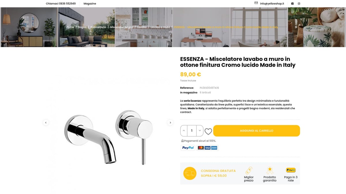 Guida Completa al Miscelatore Bagno Incasso 2026 - Recensione: Essenza Miscelatore Lavabo a Muro in Ottone Cromo Lucido Link