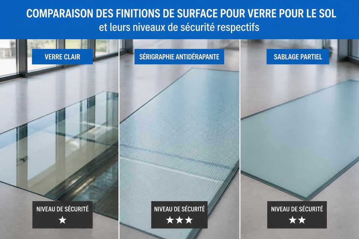 Traitements surface verre sol