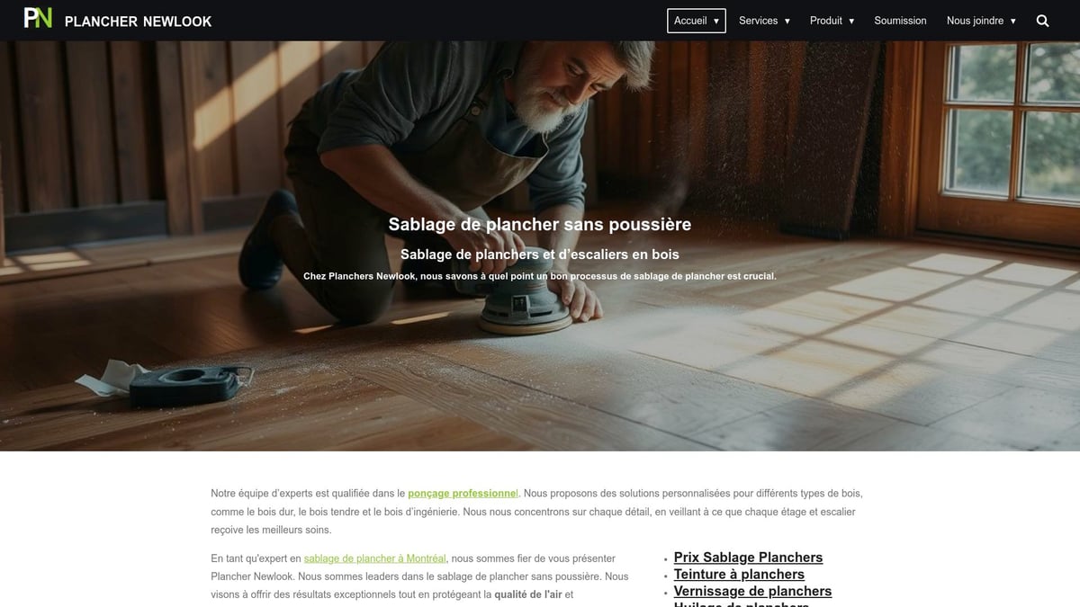 Guide 2025 : Sablage Plancher Sans Poussière Facile - Plancher Newlook : l’expert du sablage sans poussière à Montréal