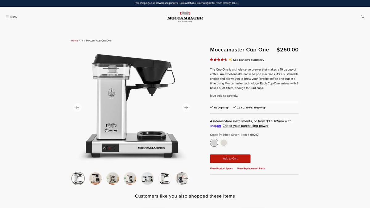 Top 7 Best Single Coffee Maker Picks for 2026 - Technivorm Moccamaster Cup-One