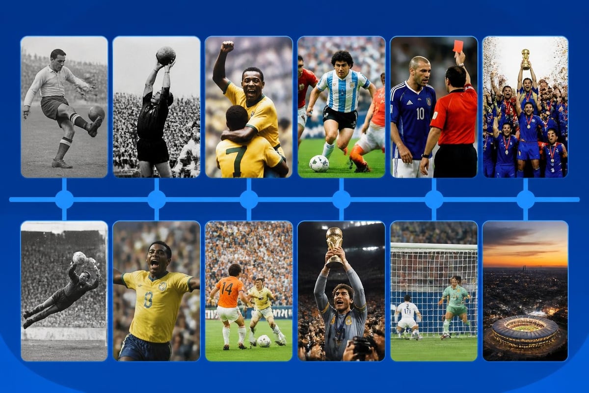 Iconic World Cup moments timeline