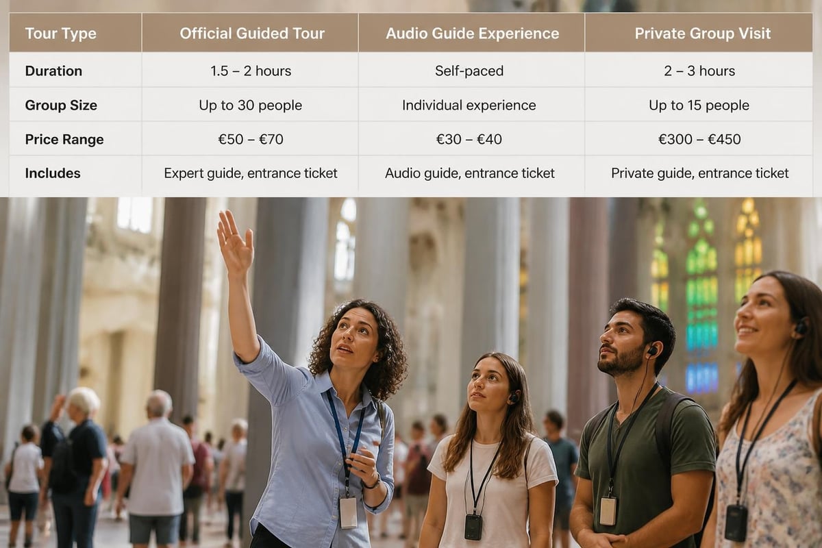 Sagrada Familia tour formats comparison