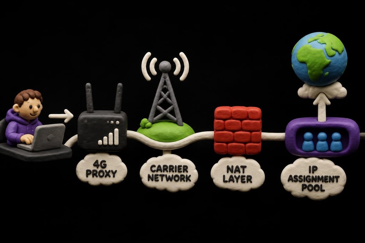 4G proxy routing architecture