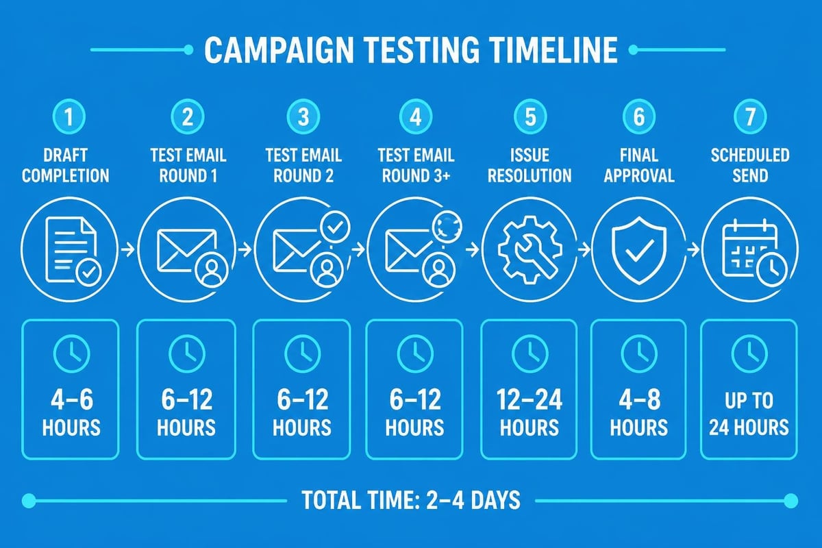 Testing workflow timeline