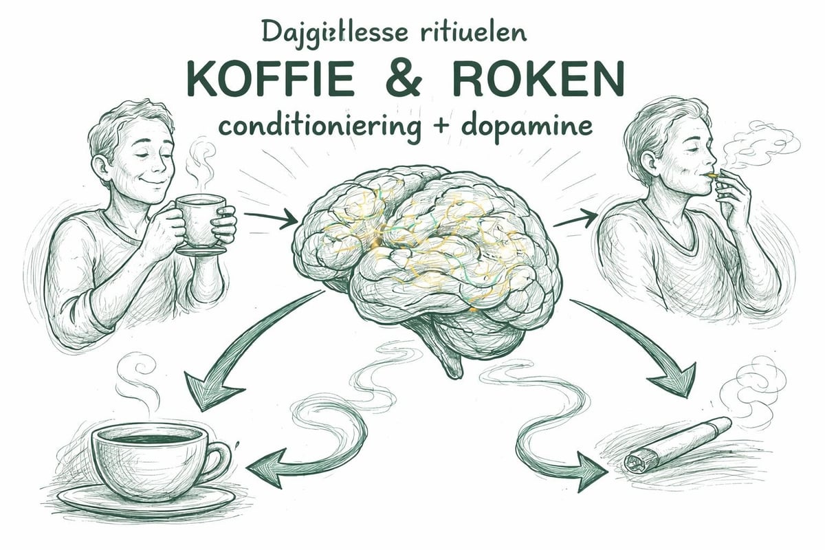 Neurologische associaties tussen koffie en roken