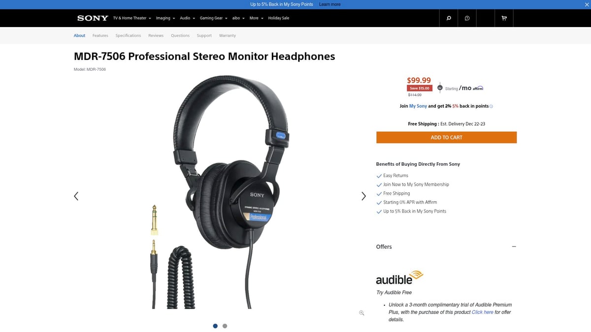 7 Essential Podcast Equipment for Beginners in 2026 - Sony MDR-7506 Headphones