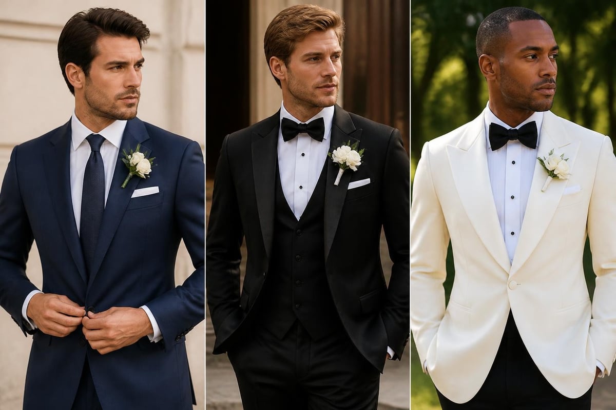 Wedding suit style variations