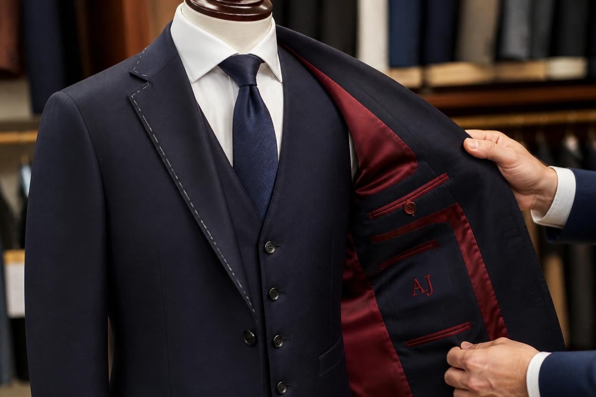 Custom suit personalization options