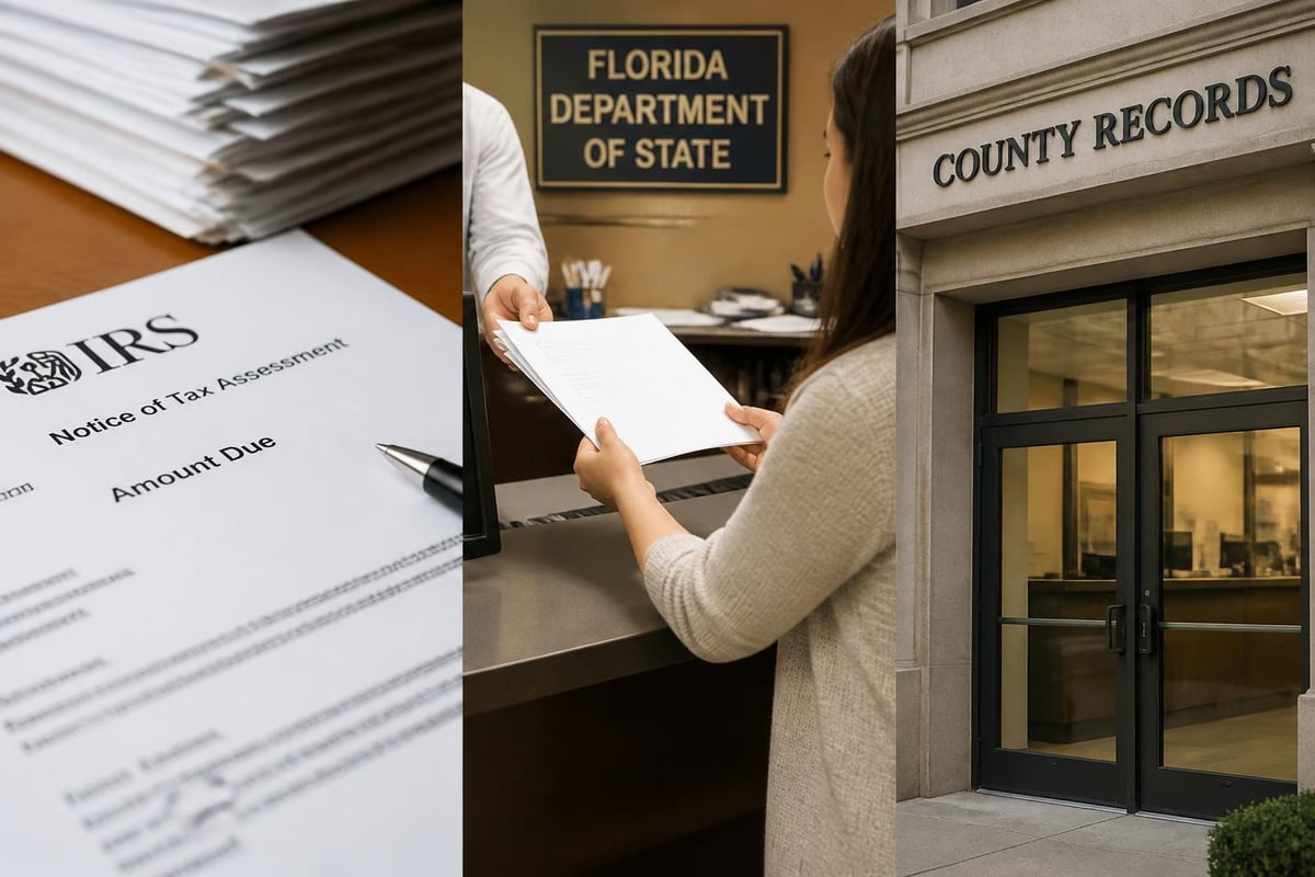Federal tax lien filing process in Florida