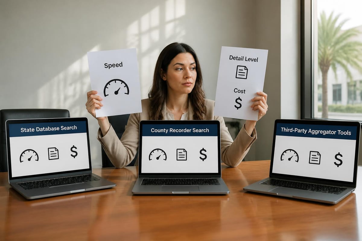 Federal tax lien search methods comparison