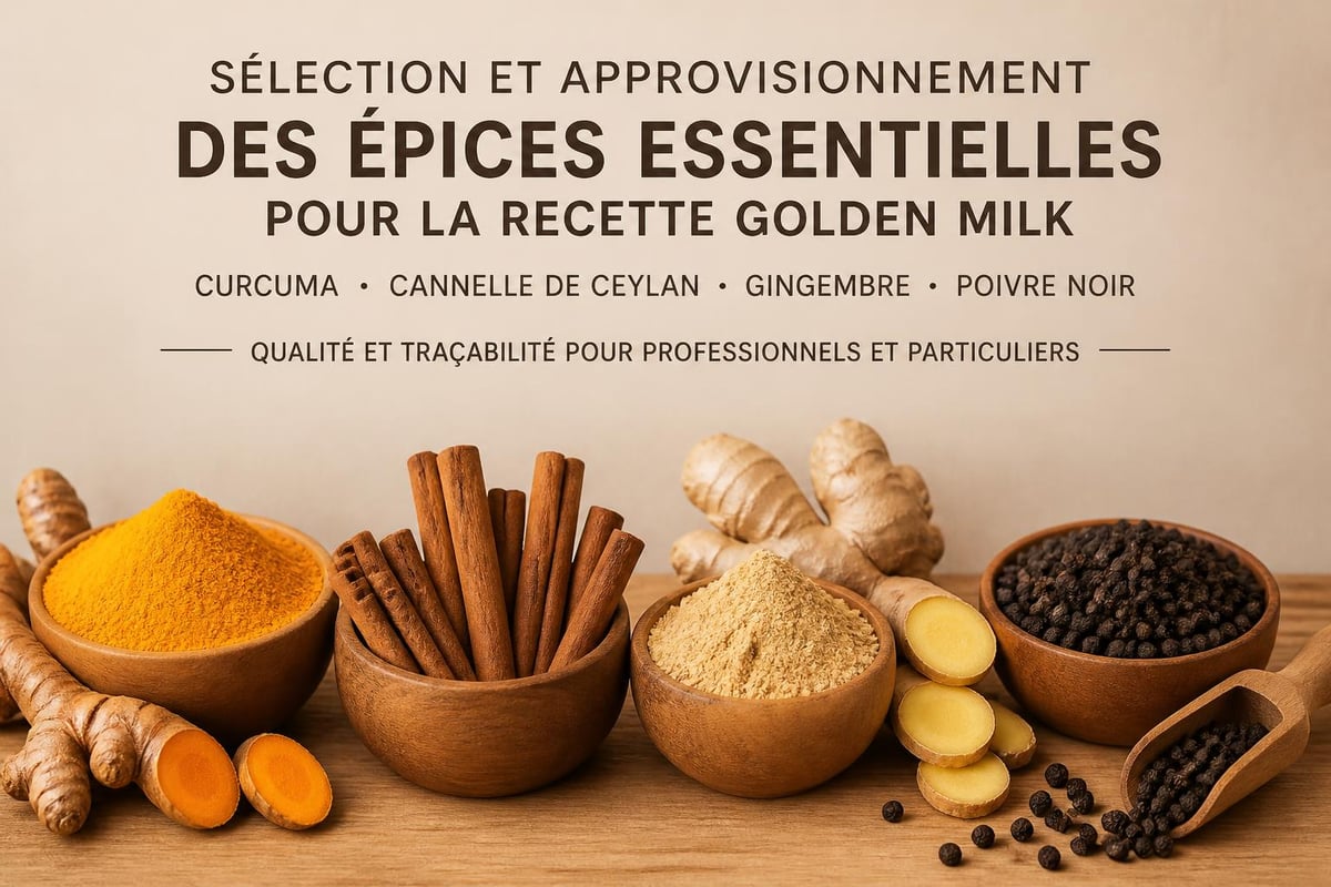 Approvisionnement en épices de qualité pour golden milk