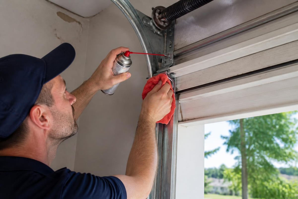 Garage door tune up service components
