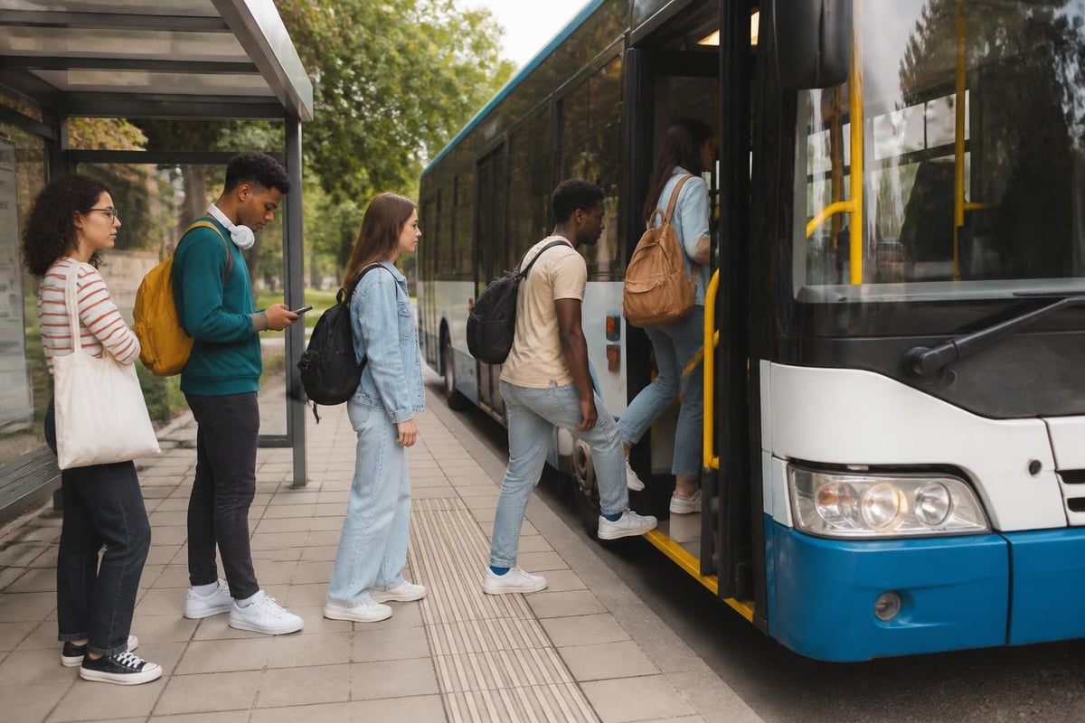 Bus boarding sequence