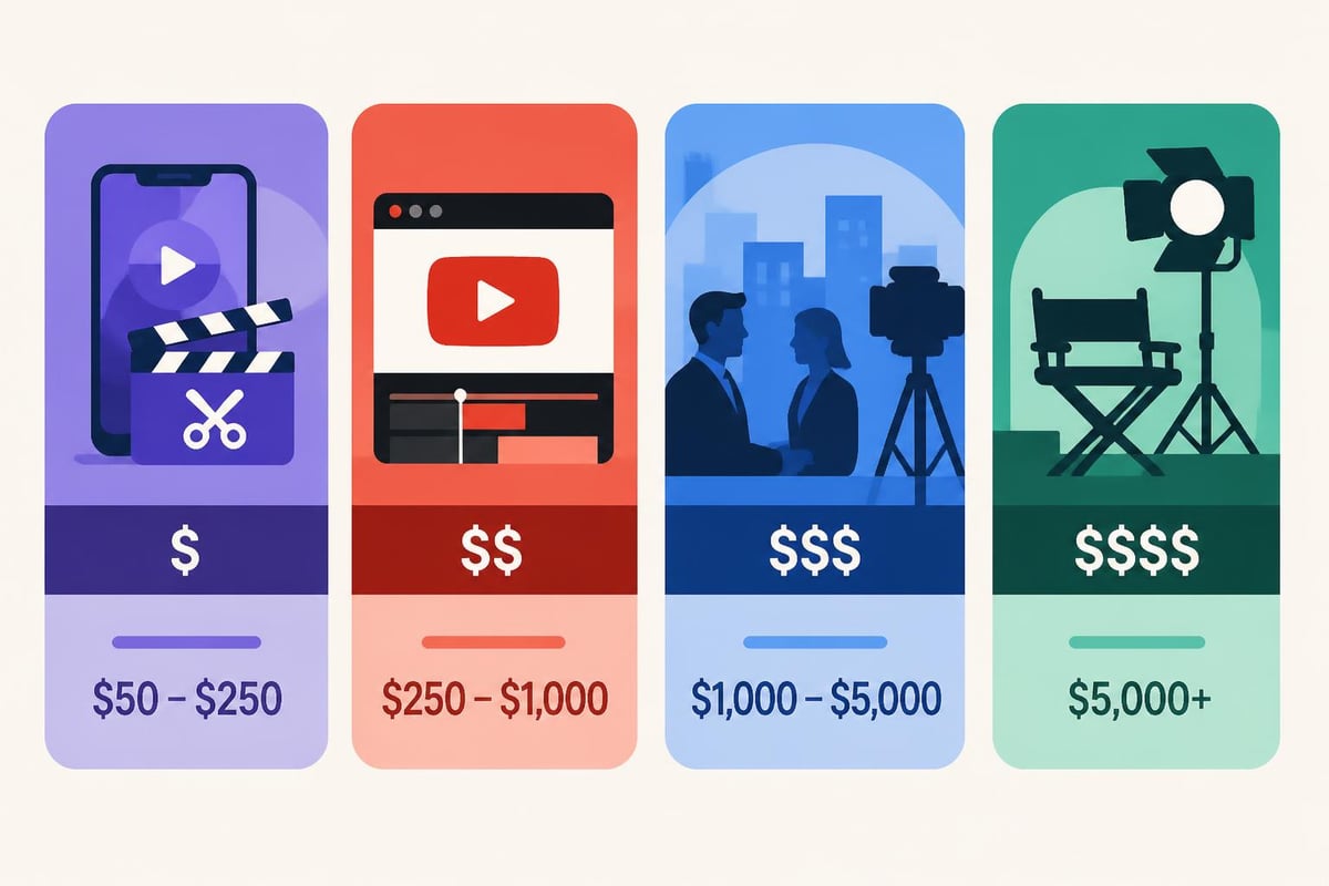 Video editing project types and price ranges
