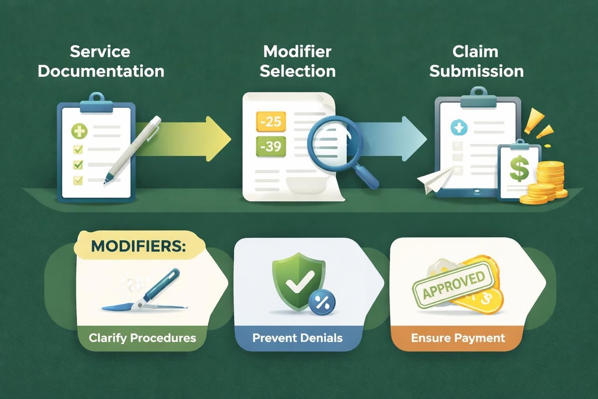 Medical billing modifier workflow
