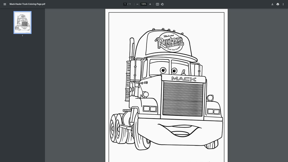 10 Best Cars Coloring Pages Printable for Kids 2026 - Mack Hauler Truck Coloring Page – Monday Mandala