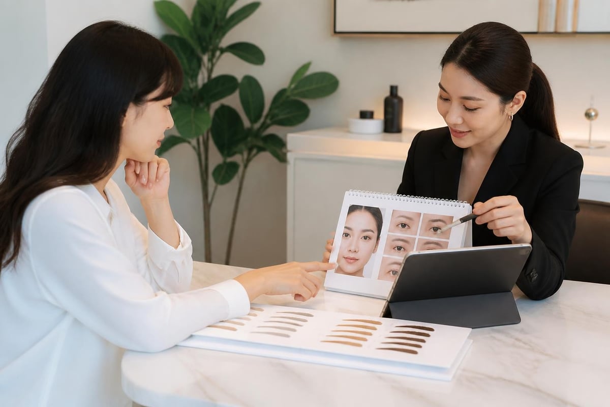 Eyebrow Technician Career Guide 2026 | Training & Skills 2 Eyebrow technician consultation process