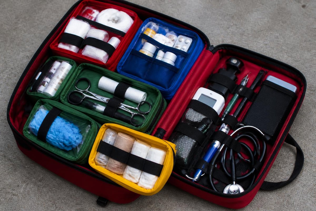 First aid bag organization system