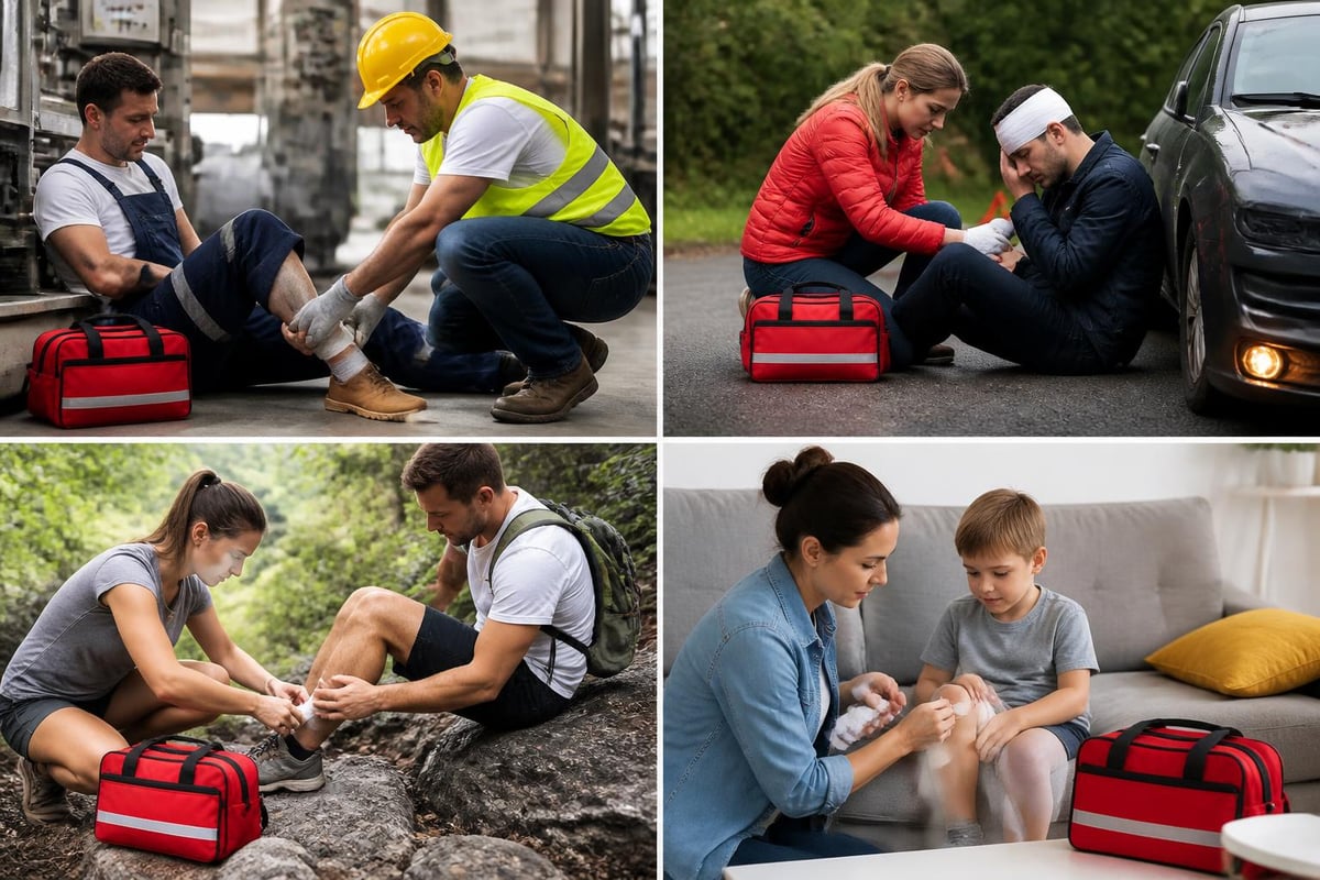 First aid bag deployment scenarios