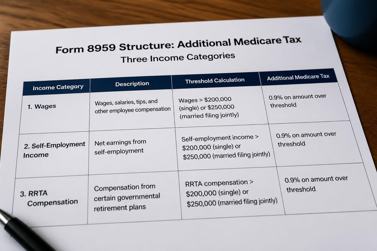 Form 8959 sections