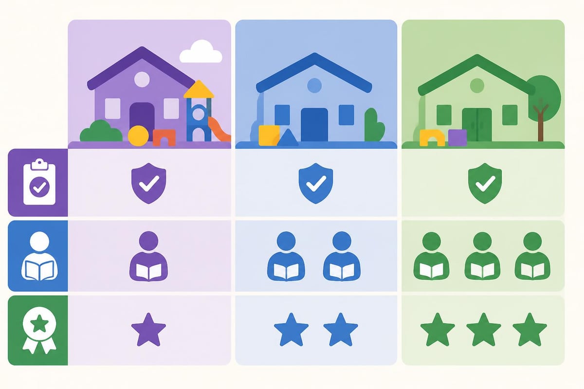 Quality childcare standards comparison
