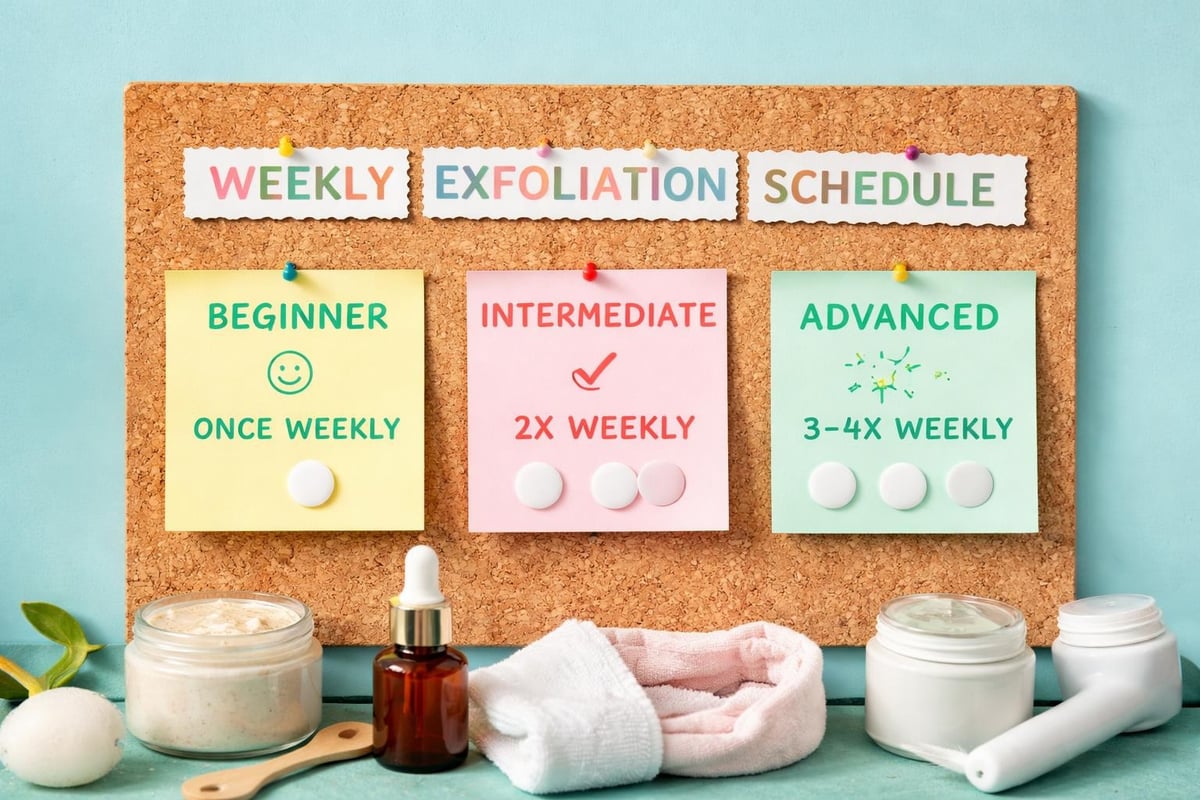 Exfoliation routine timeline