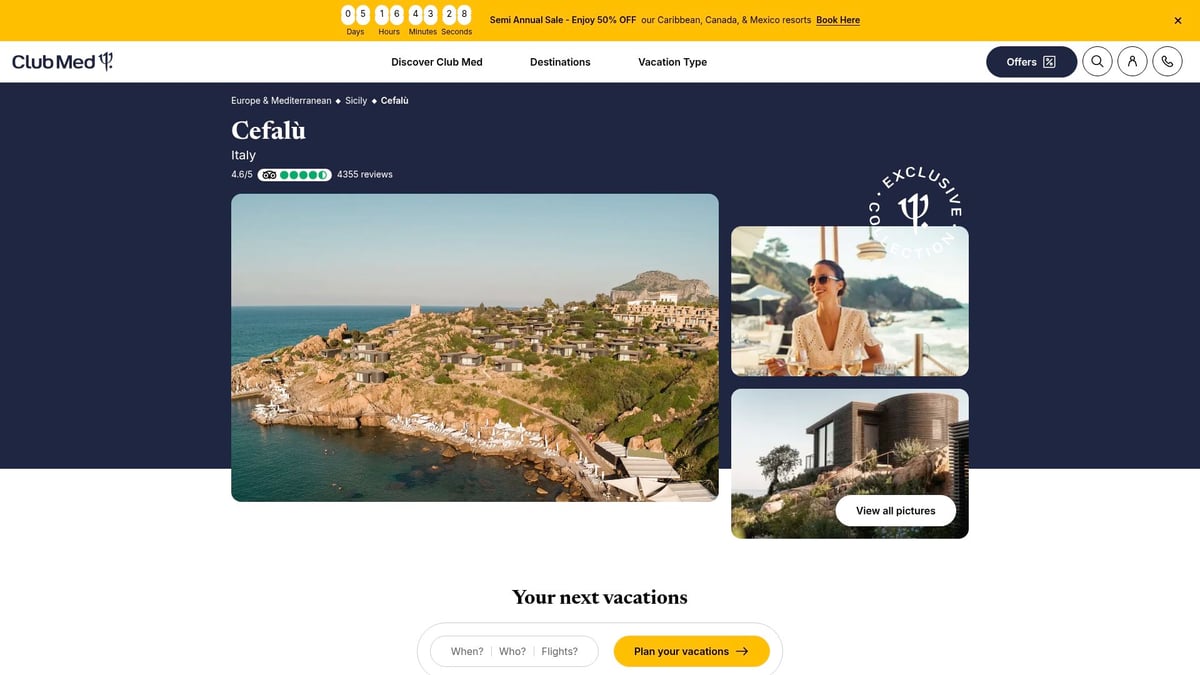 7 Best All Inclusive Italy Escapes for 2026 - Club Med Cefalù, Sicily