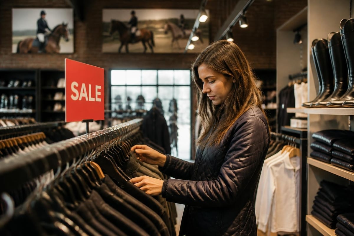Seasonal riding wear sale calendar