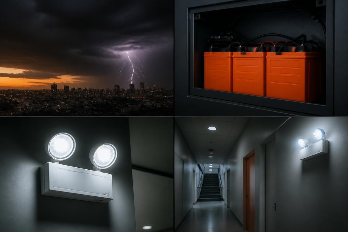 Emergency lighting activation workflow