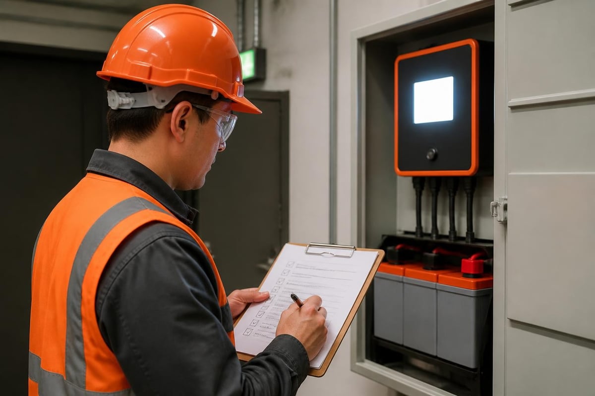 Emergency lighting testing cycle