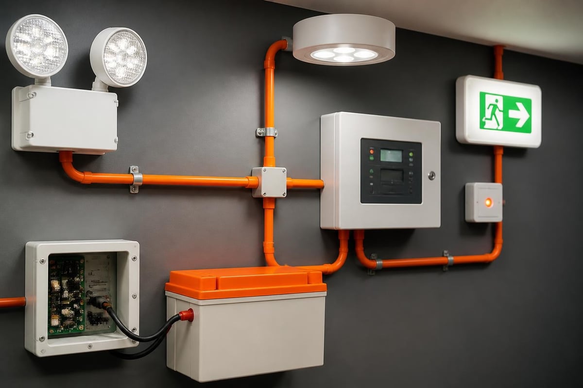 Emergency lighting components