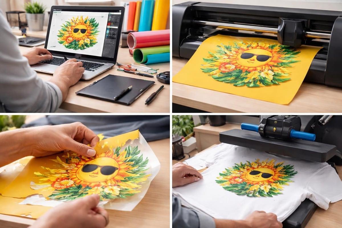 Heat transfer vinyl process