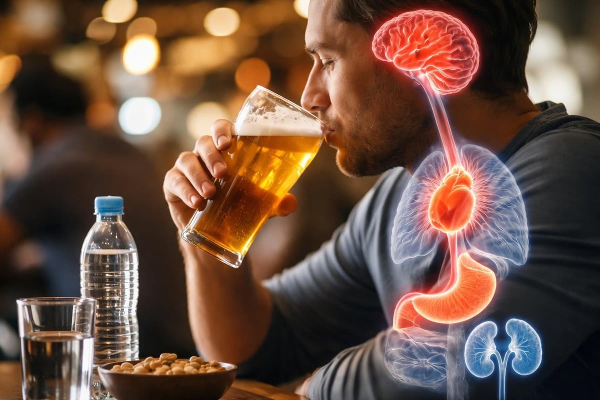 Immediate effects of alcohol on body systems