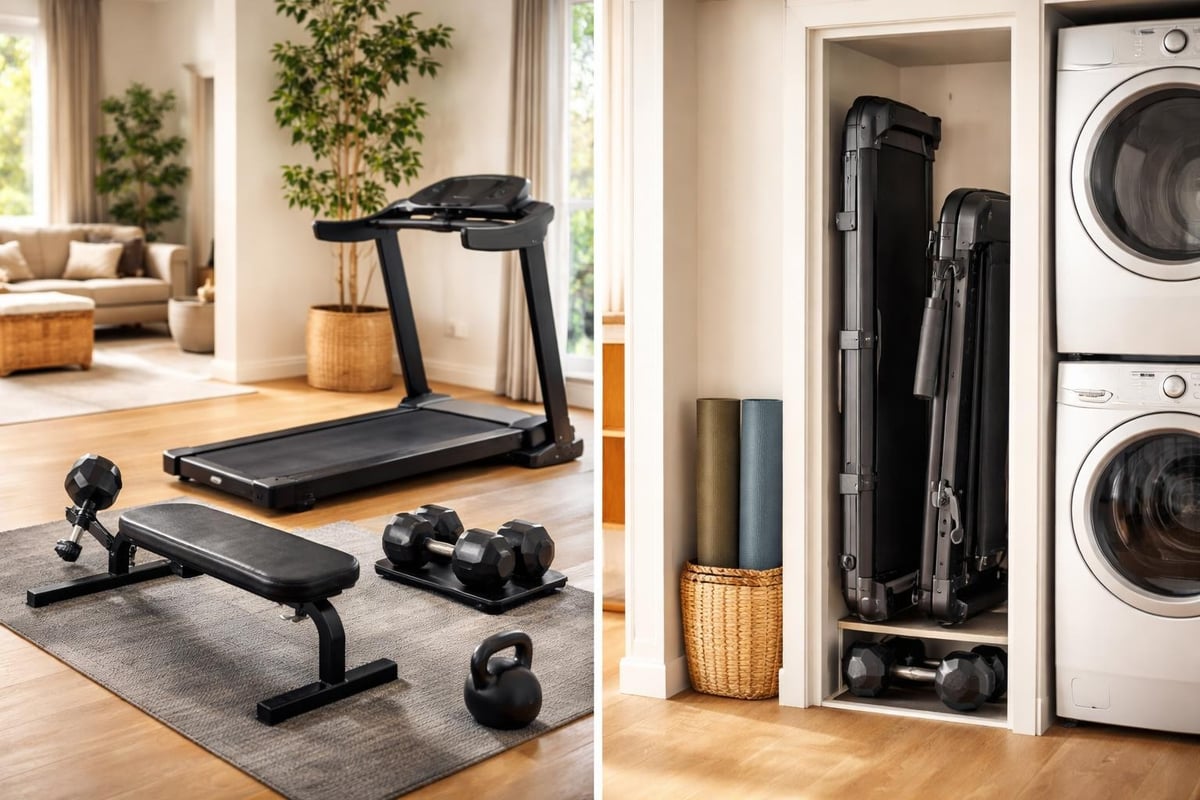 Space-saving fitness equipment