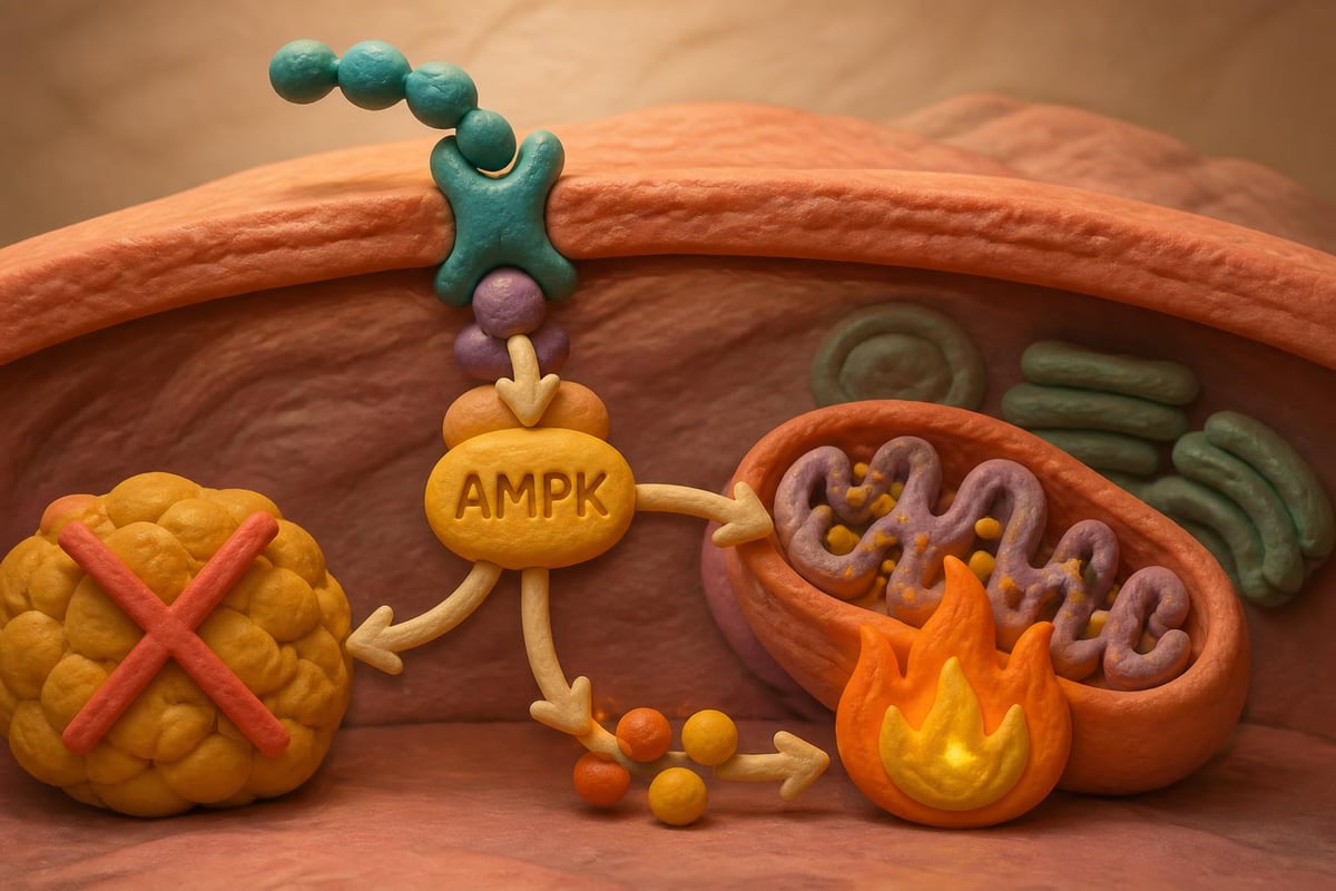 Cellular pathways for peptide-induced fat metabolism