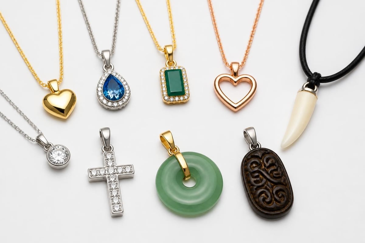 Pendant jewelry materials comparison