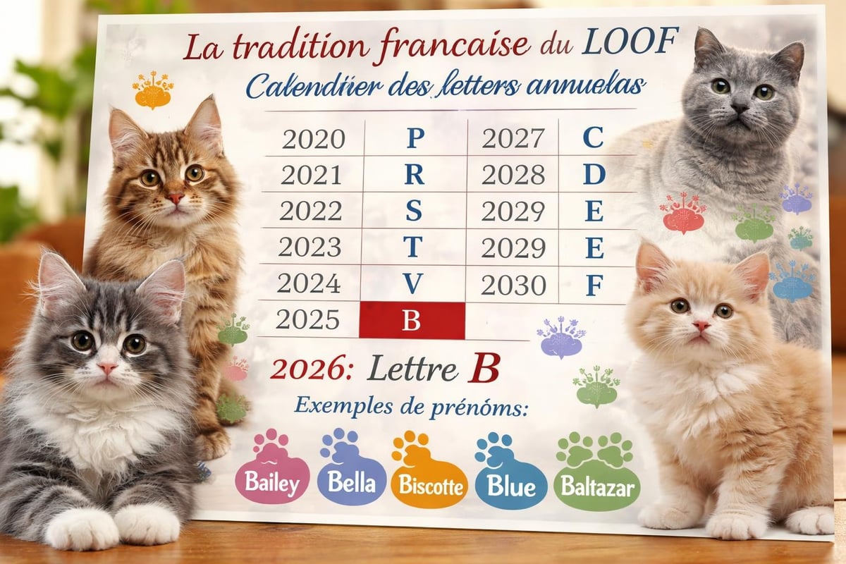 Pawtounes - Prénom pour un Chat : Guide Complet et Idées Originales - Tradition annuelle des lettres pour les prénoms de chats