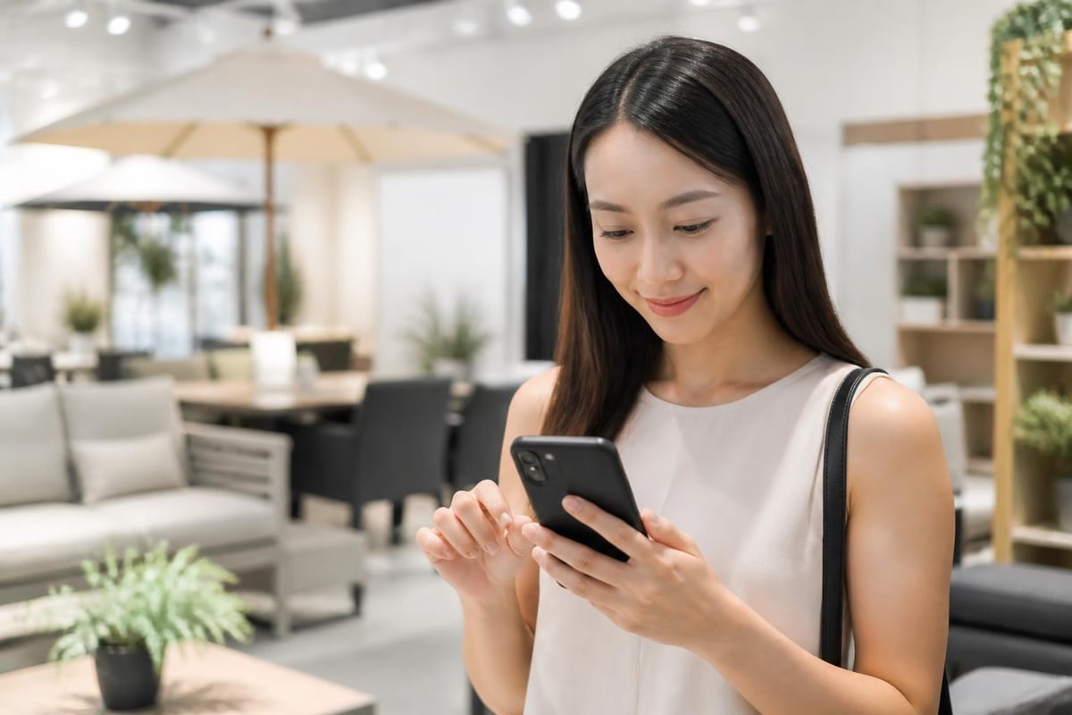 Mobile search behavior for garden furniture