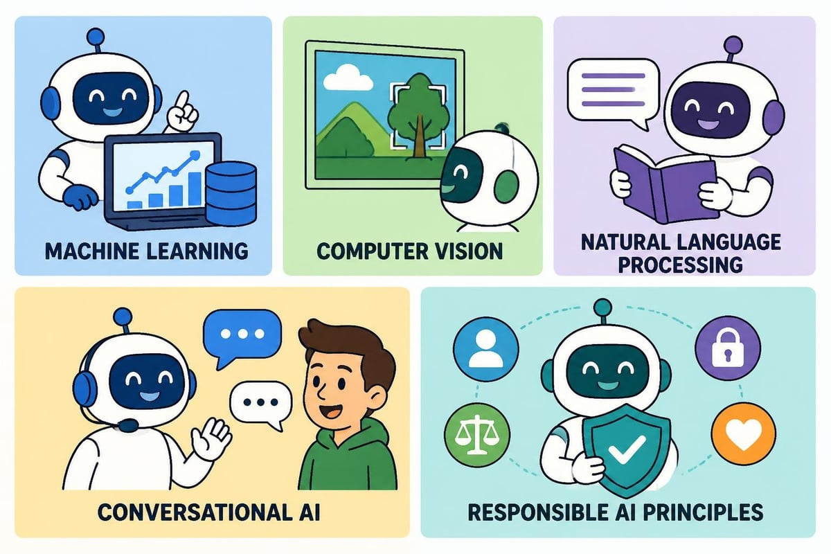 Microsoft AI fundamentals core domains