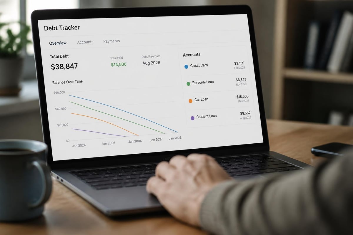Debt payoff progress tracking