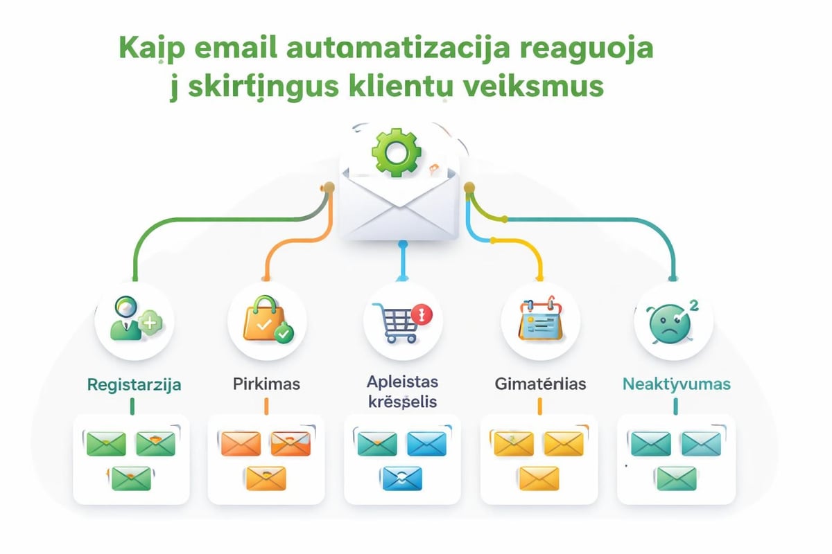 Email automatizacijos triggeriai