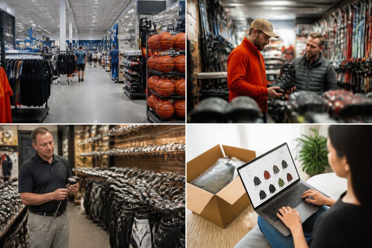Comparing sports equipment shopping options