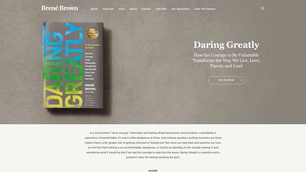 9 Essential Books of Confidence to Transform Your Life in 2026 - Daring Greatly: How the Courage to Be Vulnerable Transforms the Way We Live, Love, Parent, and Lead by Brené Brown