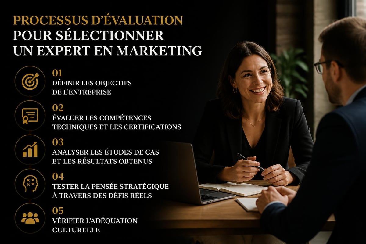 Processus d'évaluation marketing expert