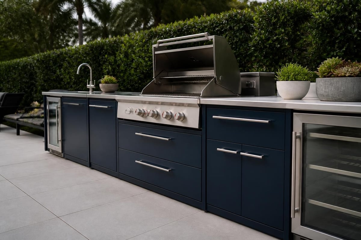 Modular outdoor kitchen components