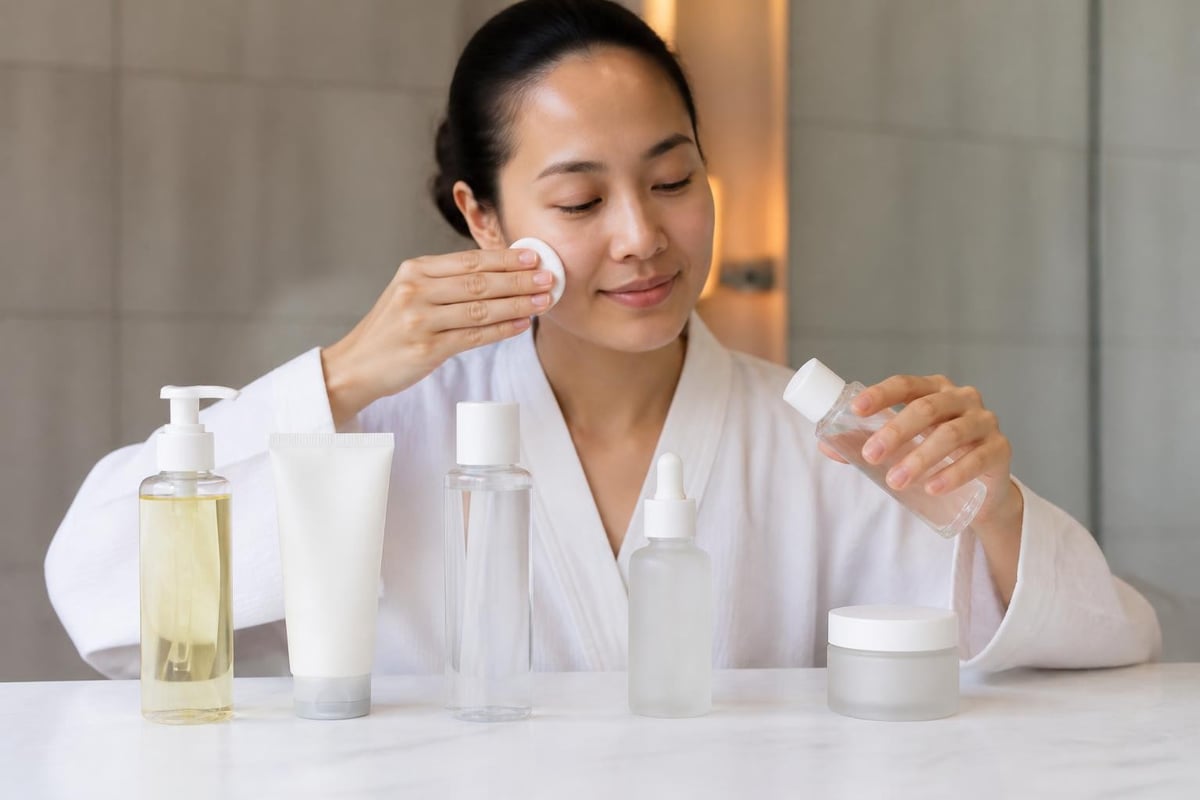 Korean skincare routine structure