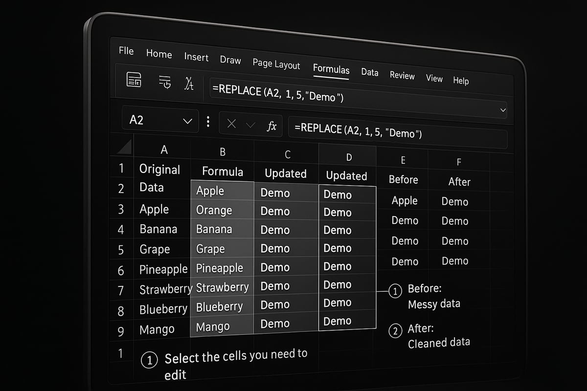 Step-by-Step Guide: How to Use the REPLACE Function in Excel