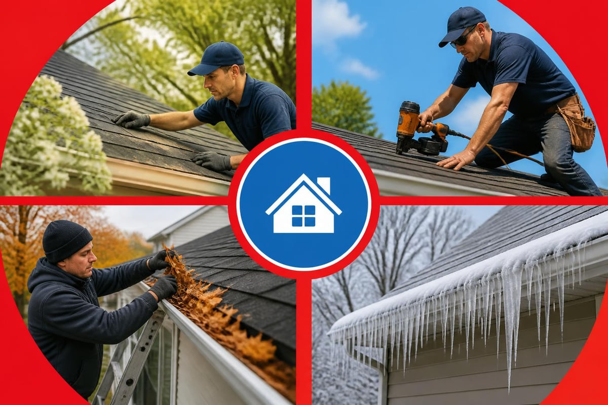 Seasonal roofing maintenance