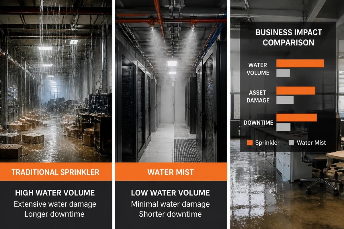 Water mist system benefits