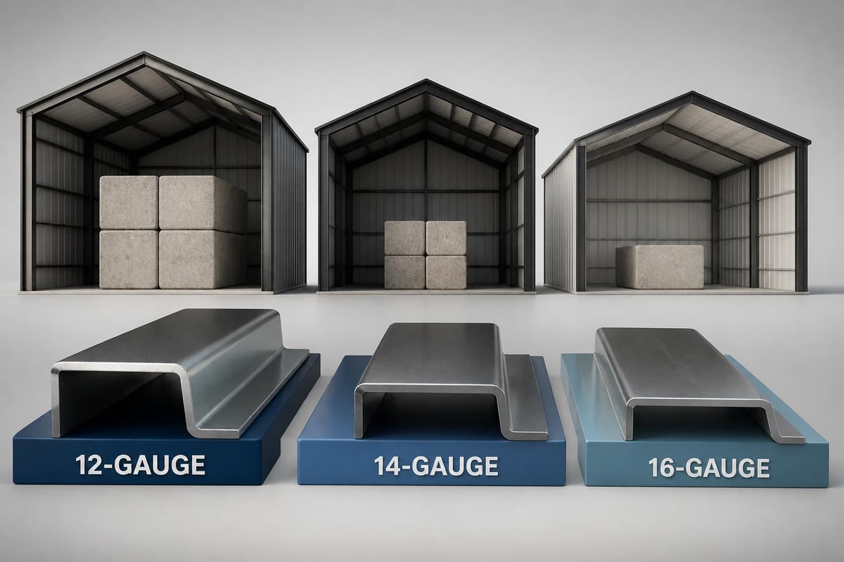 Steel gauge comparison for barn frames